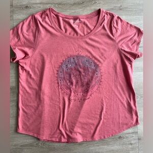 Lucky Brand womens short sleeve Boho t-shirt SZ 2XL